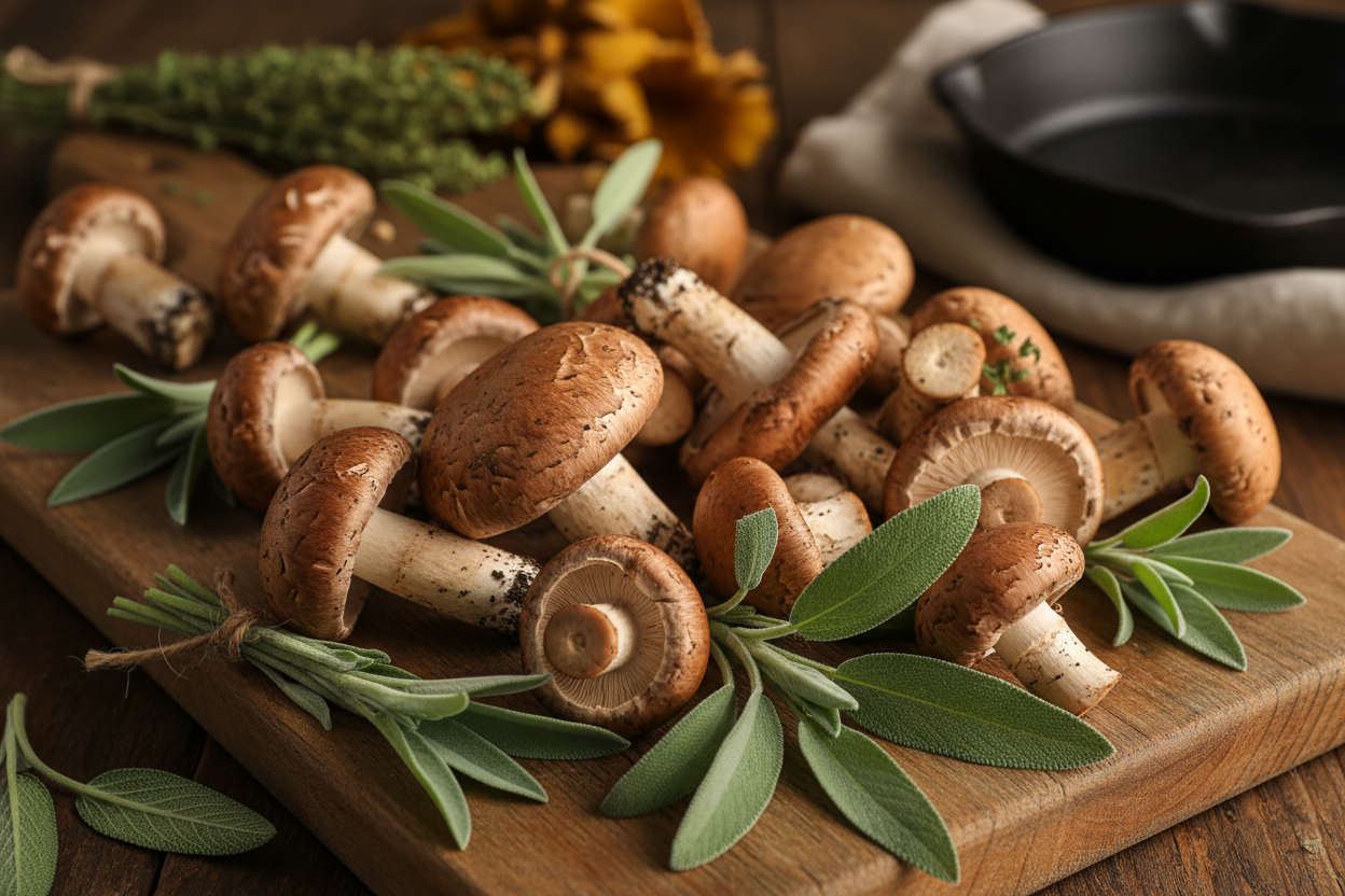 Mushrooms and Sage