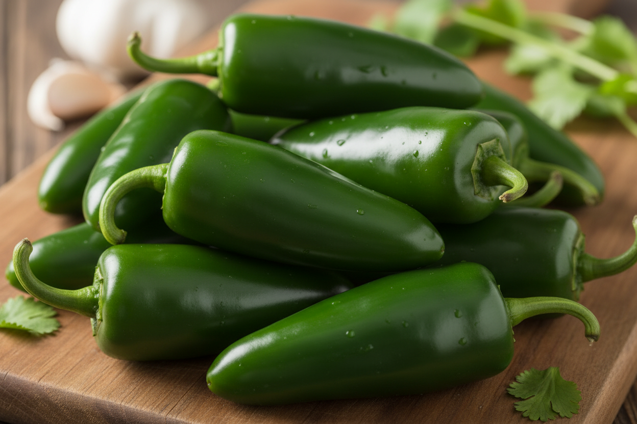 Young ripe jalapenos